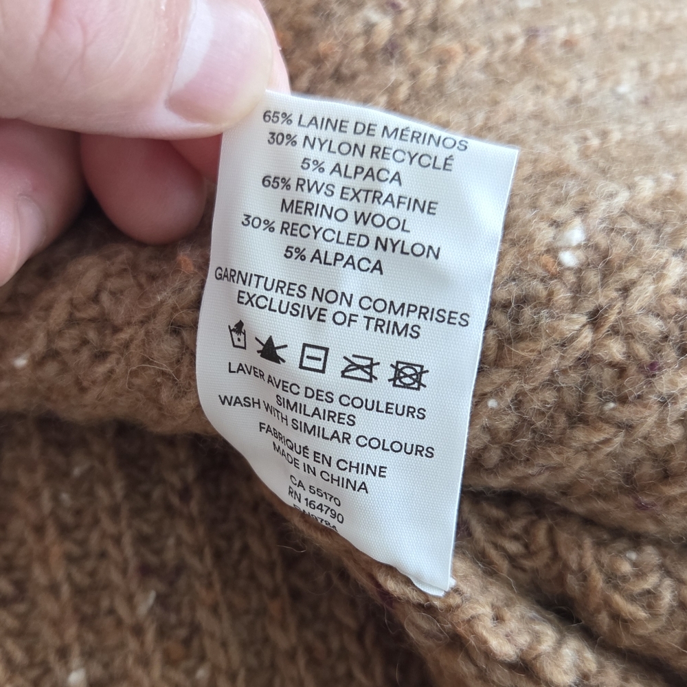 NWT - Frank & Oak Women’s Oversized Merino Wool Alpaca Blended Cardigan - XL - Picture 9 of 11